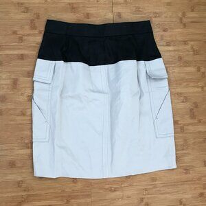 Body Dressing Deluxe Skirt Women size 38 Black White Pockets Mini Straight